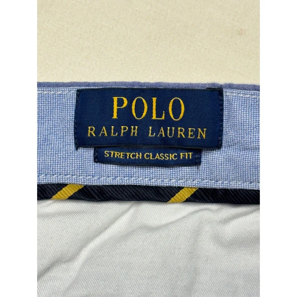 Polo Ralph Lauren Mens 36X9 Seersucker Shorts Blue White Striped Stretch Classic
